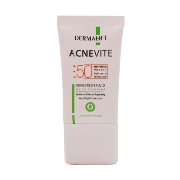 فلوئید ضد آفتاب SPF+50 پوست های چرب و جوش دار آکنوویت درمالیفت