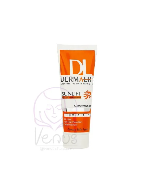 کرم ضد آفتاب غیر رنگی SPF+50 درمالیفت پوست های چرب
